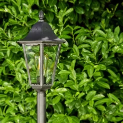 hofstein Borne lumineuse Gilze Noir, Argenté, 1 lumière