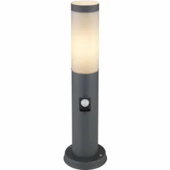 Luminaires Globo Lighting Borne lumineuse Globo BOSTON Anthracite, 1 lumière, Détecteur de mouvement
