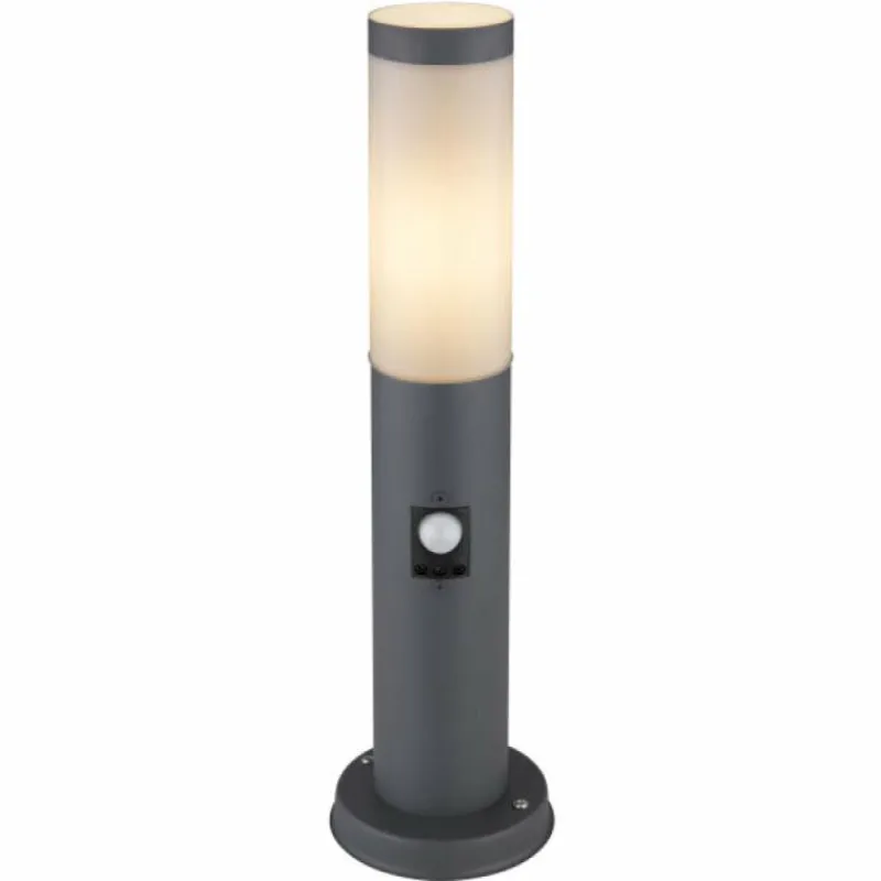 Luminaires Globo Lighting Borne lumineuse Globo BOSTON Anthracite, 1 lumière, Détecteur de mouvement