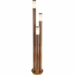 Lampes En Bois-Luminaires Globo Lighting Borne lumineuse Globo BOSTON Bois foncé, 3 lumières