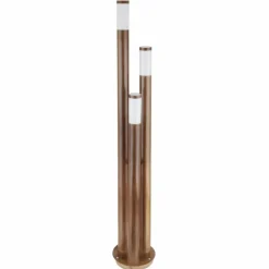 Lampes En Bois-Luminaires Globo Lighting Borne lumineuse Globo BOSTON Bois foncé, 3 lumières