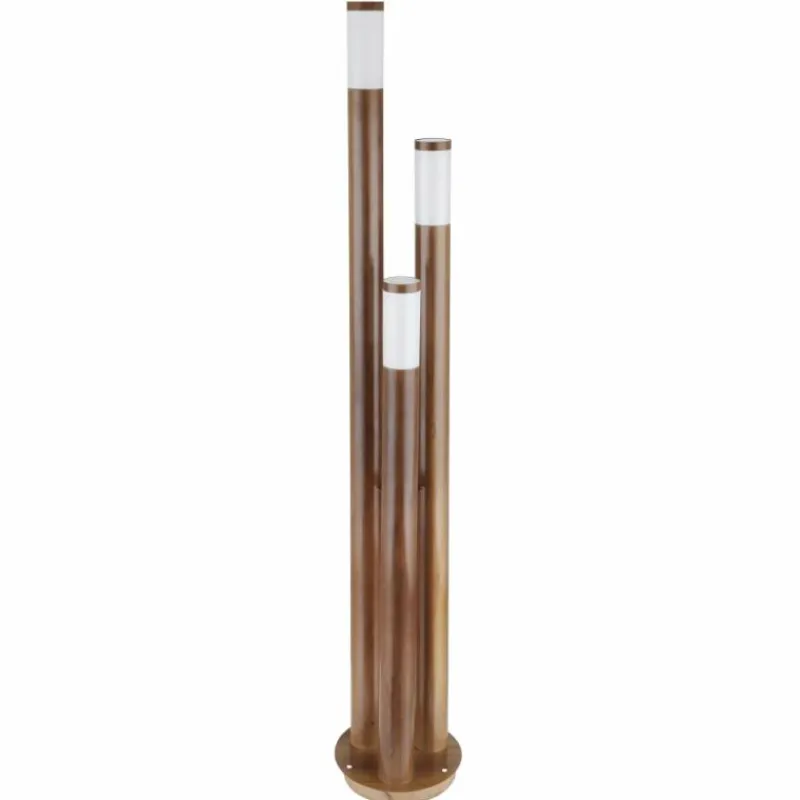 Lampes En Bois-Luminaires Globo Lighting Borne lumineuse Globo BOSTON Bois foncé, 3 lumières