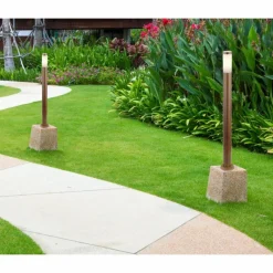 Lampes En Bois-Luminaires Globo Lighting Borne lumineuse Globo BOSTON Bois foncé, 1 lumière