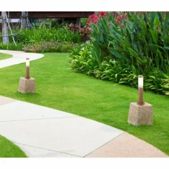 Lampes En Bois-Luminaires Globo Lighting Borne lumineuse Globo BOSTON Bois foncé, 1 lumière