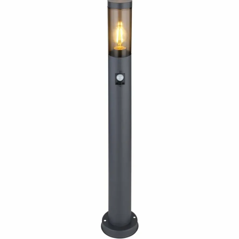 Suspension Verre Fumé-Luminaires Globo Lighting Borne lumineuse Globo BOSTON Anthracite, 1 lumière, Détecteur de mouvement