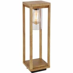 Lampes En Bois-Luminaires Globo Lighting Borne lumineuse Globo CANDELA Bois foncé, 1 lumière