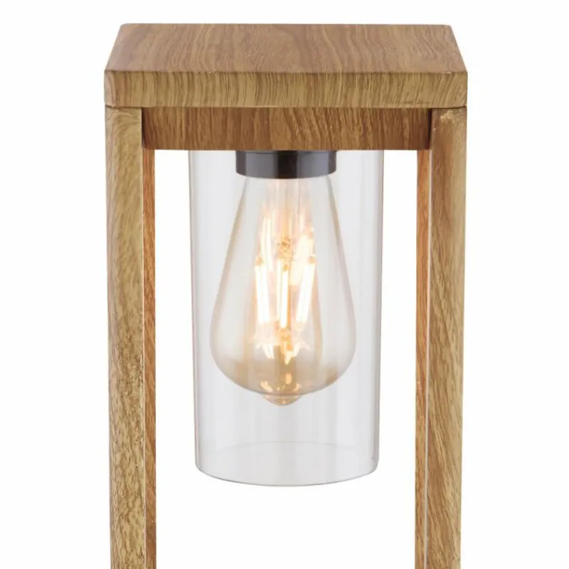 Lampes En Bois-Luminaires Globo Lighting Borne lumineuse Globo CANDELA Bois foncé, 1 lumière