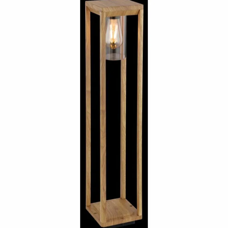 Lampes En Bois-Luminaires Globo Lighting Borne lumineuse Globo CANDELA Bois foncé, 1 lumière