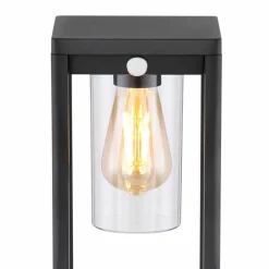 Luminaires Globo Lighting Borne lumineuse Globo CANDELA Noir, 1 lumière, Détecteur de mouvement