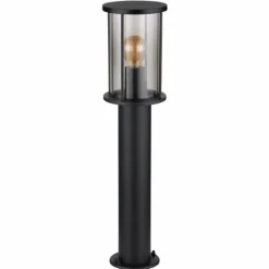 Suspension Verre Fumé-Luminaires Globo Lighting Borne lumineuse Globo GRACEY Noir, 1 lumière