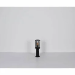 Suspension Verre Fumé-Luminaires Globo Lighting Borne lumineuse Globo GRACEY Noir, 1 lumière, Détecteur de mouvement