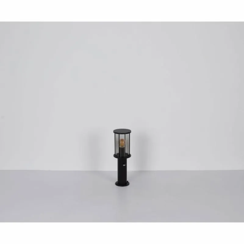 Suspension Verre Fumé-Luminaires Globo Lighting Borne lumineuse Globo GRACEY Noir, 1 lumière, Détecteur de mouvement