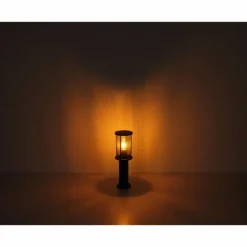 Suspension Verre Fumé-Luminaires Globo Lighting Borne lumineuse Globo GRACEY Noir, 1 lumière, Détecteur de mouvement