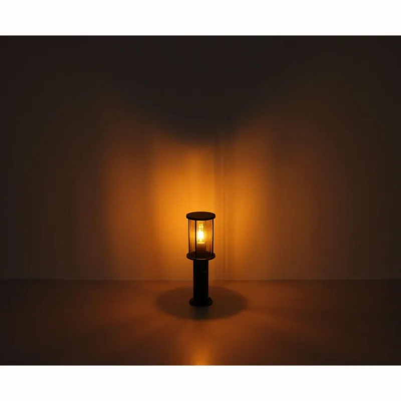 Suspension Verre Fumé-Luminaires Globo Lighting Borne lumineuse Globo GRACEY Noir, 1 lumière, Détecteur de mouvement