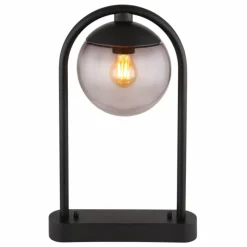 Suspension Verre Fumé-Luminaires Globo Lighting Borne lumineuse Globo MICHAEL Noir, 1 lumière