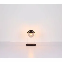 Suspension Verre Fumé-Luminaires Globo Lighting Borne lumineuse Globo MICHAEL Noir, 1 lumière