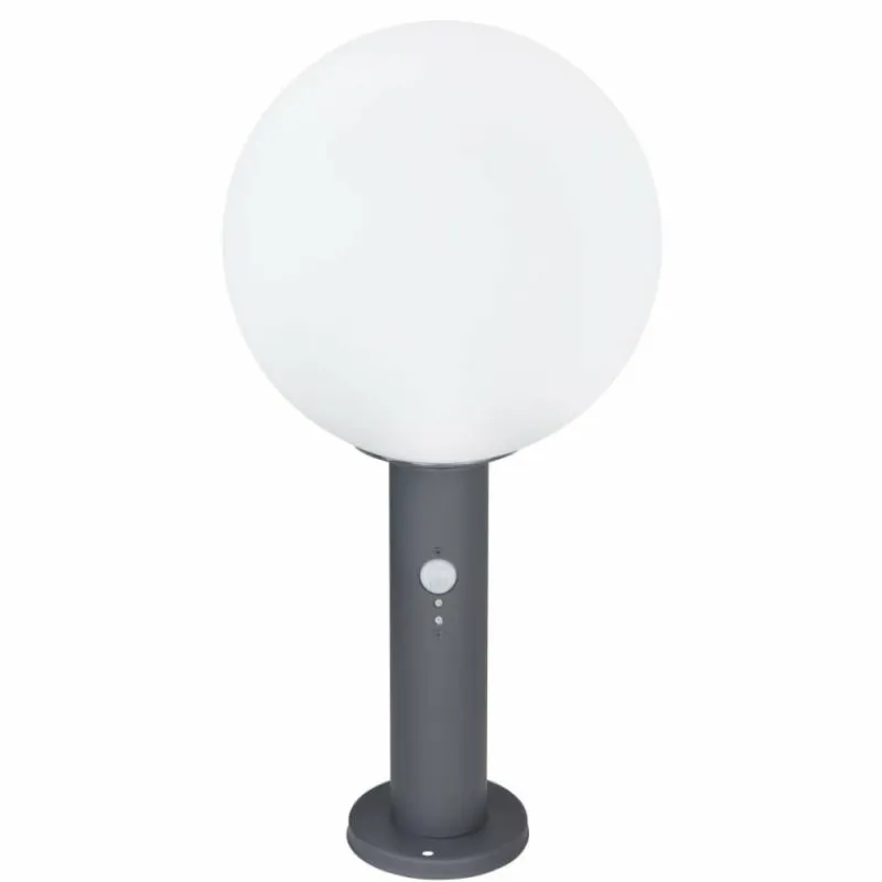 Luminaires Globo Lighting Borne lumineuse Globo OSSY Anthracite, 1 lumière, Détecteur de mouvement