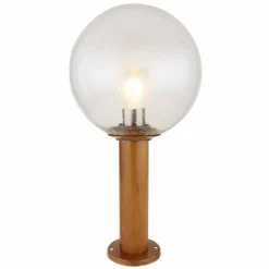 Lampes En Bois-Luminaires Globo Lighting Borne lumineuse Globo OSSY Couleur bois, 1 lumière