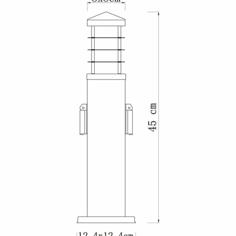 Luminaires Globo Lighting Borne lumineuse Globo SADAKO Anthracite, 1 lumière