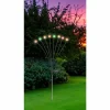 Luminaires Globo Lighting Borne lumineuse Globo SOLAR LED Acier inoxydable, Noir, 8 lumières, Changeur de couleurs