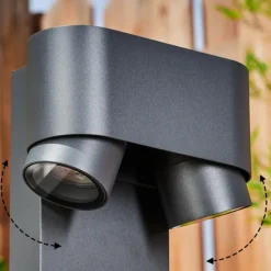 hofstein Borne lumineuse Guampacha Anthracite, 2 lumières