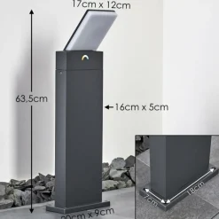 hofstein Borne lumineuse Heraklion LED Anthracite, 1 lumière