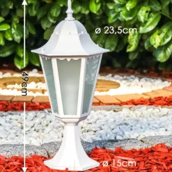 hofstein Borne lumineuse Hongkong Frost Blanc, 1 lumière