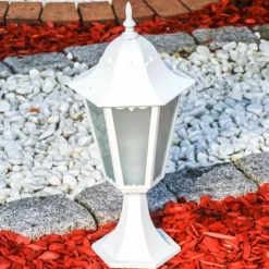 hofstein Borne lumineuse Hongkong Frost Blanc, 1 lumière