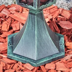 Luminaires Rustiques-hofstein Borne lumineuse Hongkong Vert, Noir, 1 lumière