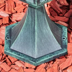 Luminaires Rustiques-hofstein Borne lumineuse Hongkong Vert, Noir, 1 lumière