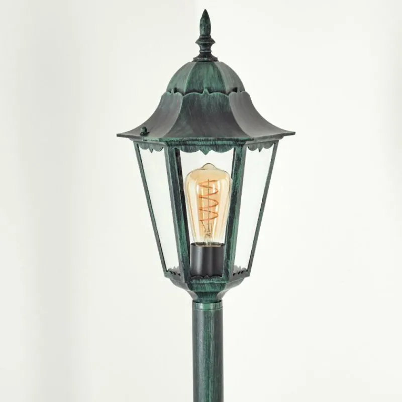 Luminaires Rustiques-hofstein Borne lumineuse Hongkong Vert, Noir, 1 lumière