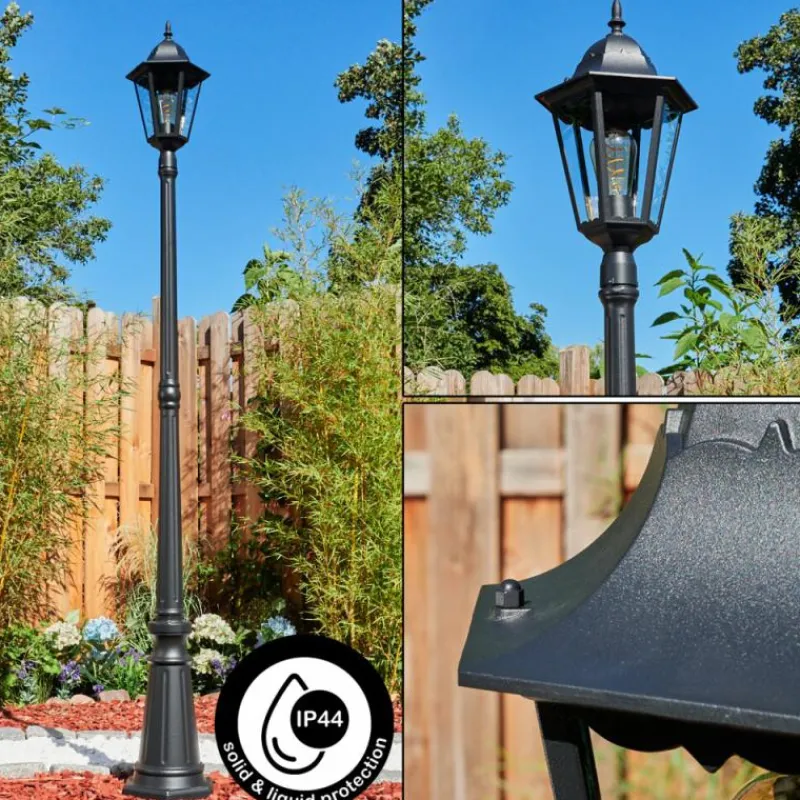 Luminaires Rustiques-hofstein Borne lumineuse Hongkong Noir, 1 lumière