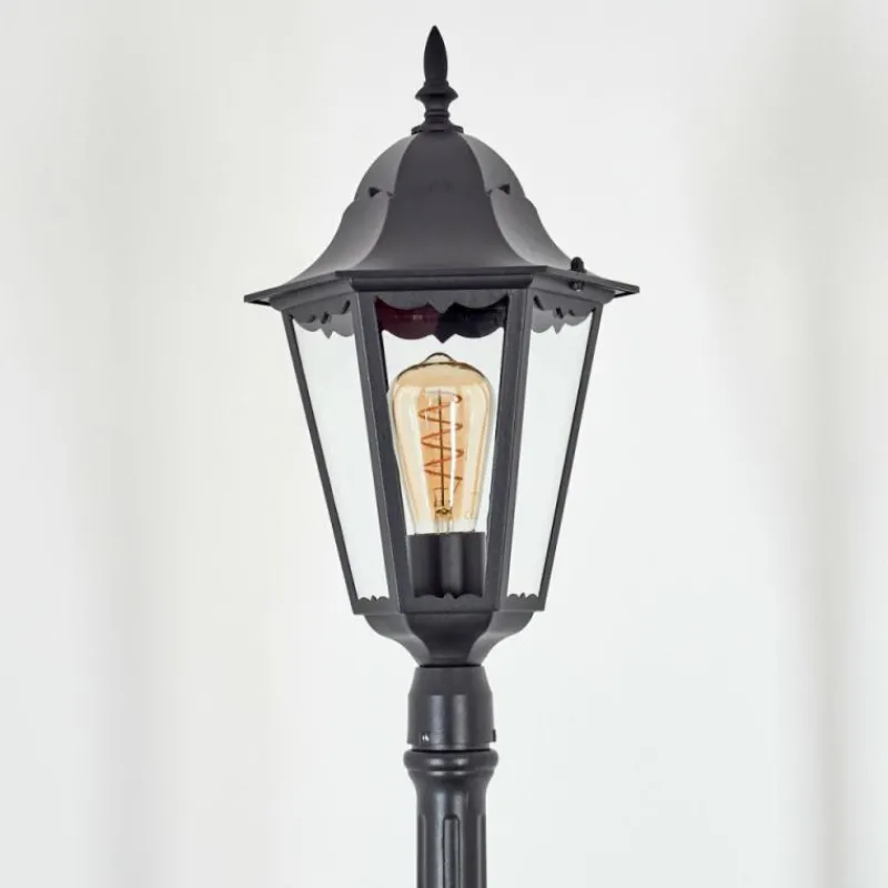 Luminaires Rustiques-hofstein Borne lumineuse Hongkong Noir, 1 lumière