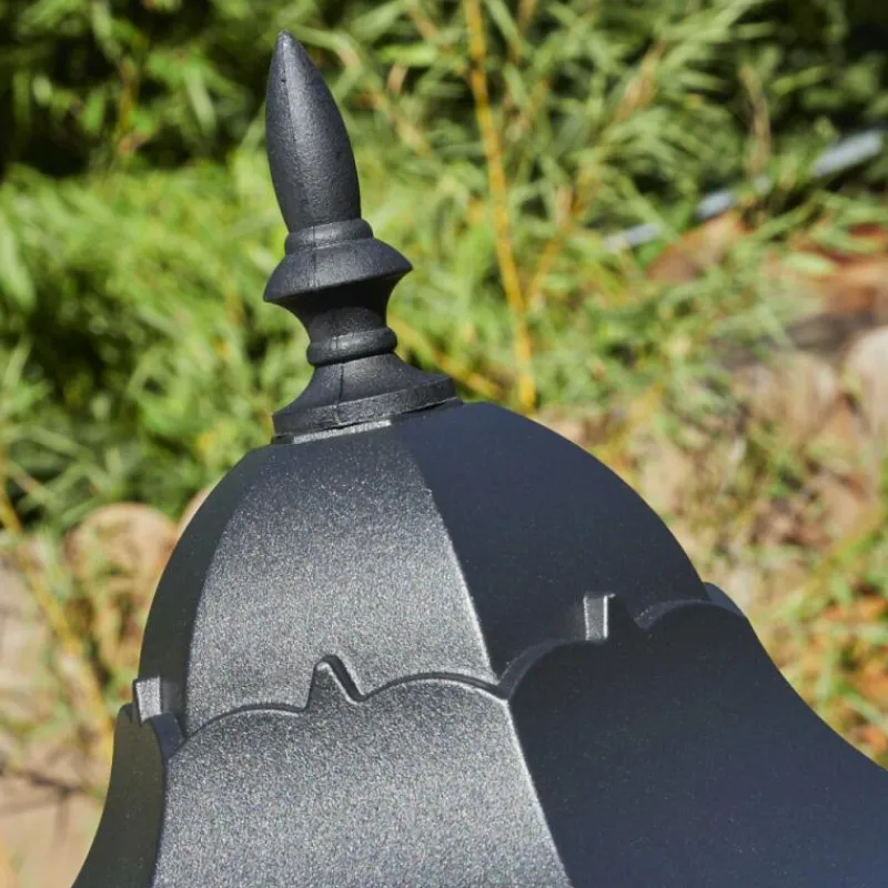 Luminaires Rustiques-hofstein Borne lumineuse Hongkong Noir, 1 lumière