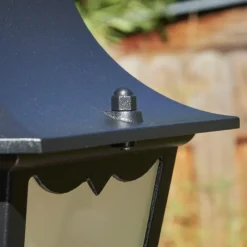 Luminaires Rustiques-hofstein Borne lumineuse Hongkong Noir, 1 lumière