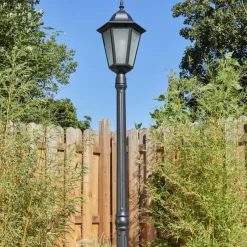 Luminaires Rustiques-hofstein Borne lumineuse Hongkong Noir, 1 lumière