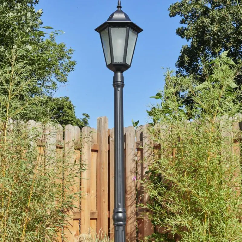 Luminaires Rustiques-hofstein Borne lumineuse Hongkong Noir, 1 lumière