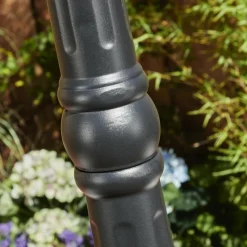 Luminaires Rustiques-hofstein Borne lumineuse Hongkong Noir, 1 lumière