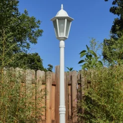 Luminaires Rustiques-hofstein Borne lumineuse Hongkong Blanc, 1 lumière