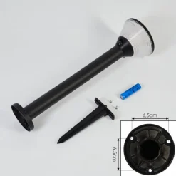 hofstein Borne lumineuse Joennierni LED Noir, 1 lumière, Détecteur de mouvement, Changeur de couleurs