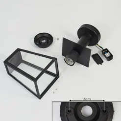 hofstein Borne lumineuse Juanico Noir, 1 lumière