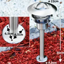 hofstein Borne lumineuse Juva Acier inoxydable, 1 lumière