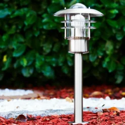 hofstein Borne lumineuse Juva Acier inoxydable, 1 lumière