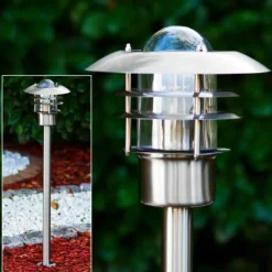 hofstein Borne lumineuse Juva Acier inoxydable, 1 lumière