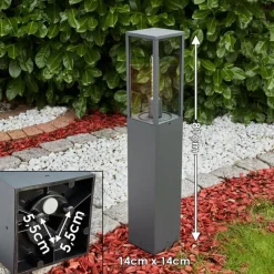 Lampes Vintages & Rétros-hofstein Borne lumineuse Kiwalik Anthracite, 1 lumière