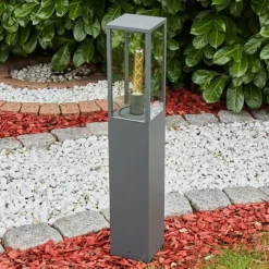 Lampes Vintages & Rétros-hofstein Borne lumineuse Kiwalik Anthracite, 1 lumière