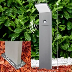 hofstein Borne lumineuse Korup LED Anthracite, 1 lumière, Détecteur de mouvement