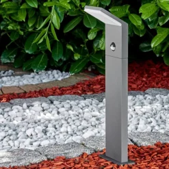 hofstein Borne lumineuse Korup LED Anthracite, 1 lumière, Détecteur de mouvement