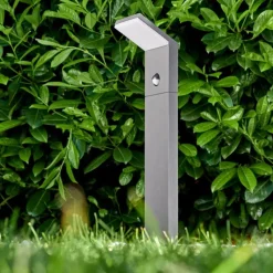 hofstein Borne lumineuse Korup LED Anthracite, 1 lumière, Détecteur de mouvement