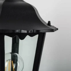 Luminaires Rustiques-KS Verlichting Borne lumineuse Ancona Noir, 1 lumière